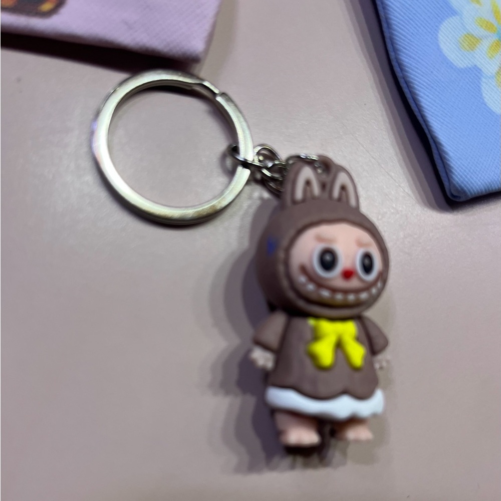NWOT Labubu Keychain Brown Labubu Monster key holder Labubu Bag charm Backpacks